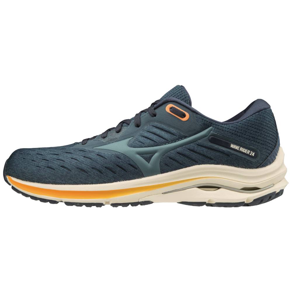 Mizuno Wave Rider 24 - Erkek Koşu Ayakkabısı - Indigo Türkiye (IUXNEK-125)